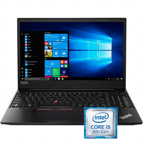 لابتوب لينوفو ThinkPad E580 - معالج Intel® Core™ i5-8250U - ذاكرة RAM سعة 8 جيجابايت DDR4 - قرص SSD بسعة 256 جيجابايت - شاشة 15.6 بوصة FHD - كارت رسوميات Intel UHD 620 - نظام تشغيل ويندوز 10