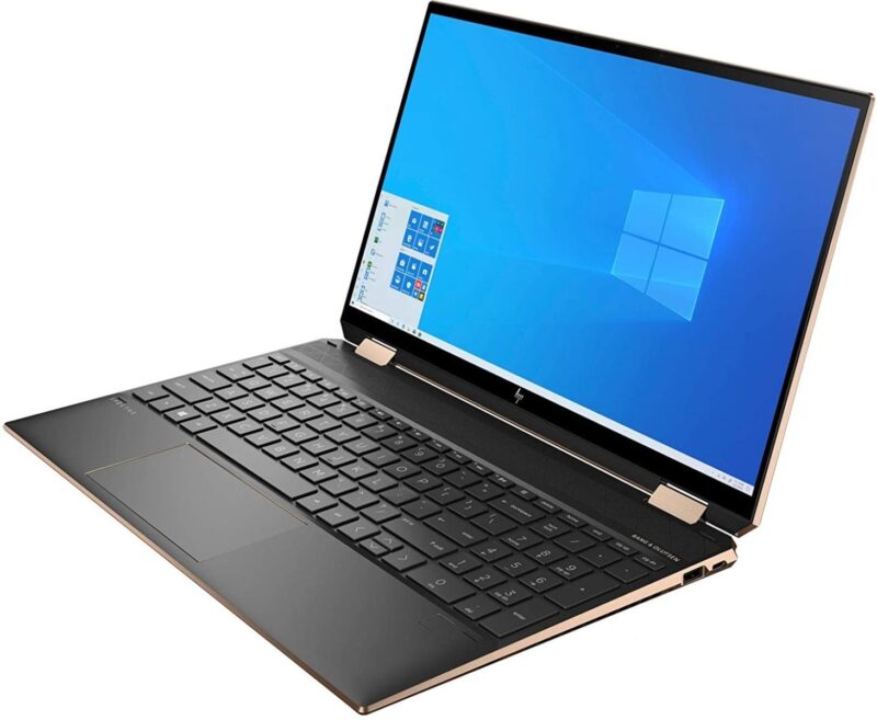 لابتوب إتش بي Spectre x360 Convertible 15-df1xxx - معالج Intel® Core™ i7-10510U - ذاكرة RAM سعة 8 جيجابايت DDR4 - قرص SSD بسعة 256 جيجابايت - شاشة 15.6 بوصة FHD تعمل باللمس - نظام تشغيل ويندوز 10
