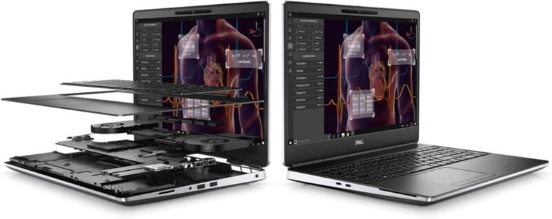 ⁦ديل بريسيجن 7550 – زي الجديد – كور i7 الجيل العاشر، رام 32 جيجابايت DDR4 قابلة للتوسعة، قرص SSD سعة 512 جيجابايت، كارت شاشة T1000 سعة 4 جيجابايت، شاشة 15.6 بوصة FHD⁩ - الصورة ⁦3⁩