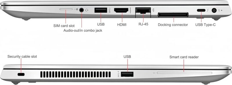 ⁦إتش بي إليت بوك 830 G6 – زي الجديد – معالج إنتل® كور آي 5 الجيل الثامن، رام 16 جيجابايت DDR4 قابلة للتوسعة، قرص SSD سعة 512 جيجابايت M.2، كارت شاشة Intel UHD، شاشة 13.3 بوصة فل إتش دي تعمل باللمس بزاوية دوران 360°⁩ - الصورة ⁦5⁩
