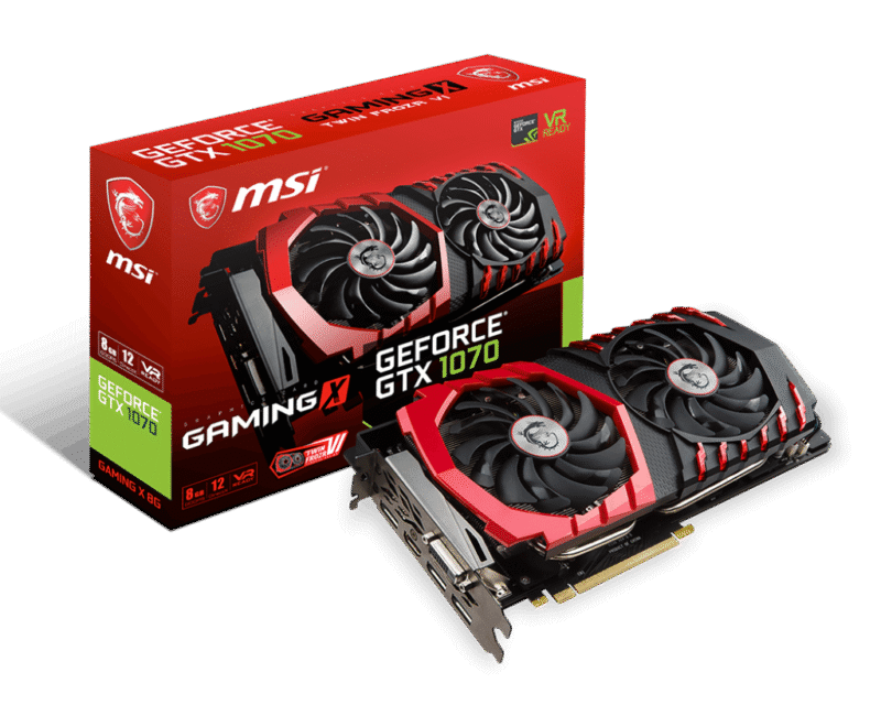 Graphic Card Nvidia Geforce Gtx 1070 8gb Ddr5 Msi Gamingx