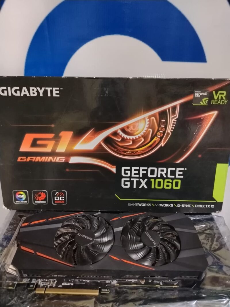 ⁦Graphic Card Nvidia Geforce Gtx 1060 6gb ddr5 Gigabyte G1 Gaming⁩ - الصورة ⁦2⁩