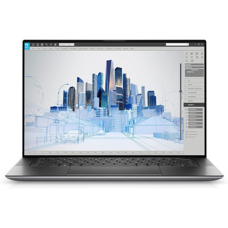 محطة العمل ديل بريسيجن 5560 (شاشة لمس 4K) – معالج إنتل® كور آي 7-11850H الجيل الحادي عشر، ذاكرة 32 جيجابايت DDR4، قرص SSD بسعة 1 تيرابايت، كارت شاشة إنفيديا RTX A2000 بسعة 4 جيجابايت، شاشة 15.6 بوصة UHD+ لمس