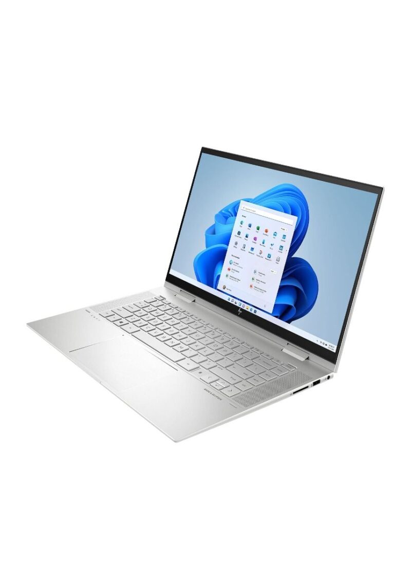 ⁦لابتوب إتش بي Envy X360 15-EW0023DX - معالج Intel® Core™ i7-1255U - ذاكرة RAM سعة 16 جيجابايت DDR4 - قرص SSD بسعة 512 جيجابايت - شاشة 15.6 بوصة FHD تعمل باللمس - نظام تشغيل ويندوز 11 - اللون الفضي الطبيعي⁩ - الصورة ⁦2⁩