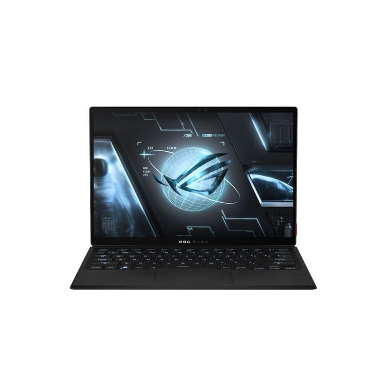 أسوس ROG فلو Z13 - معالج Intel® Core i9-12900H - كرت شاشة NVIDIA® GeForce RTX™ 3050 Ti - ذاكرة RAM سعة 16 جيجابايت LPDDR5 - قرص SSD بسعة 1 تيرابايت - شاشة 13.4 بوصة FHD تعمل باللمس بتردد 120 هرتز - نظام تشغيل ويندوز 10 - اللون الأسود