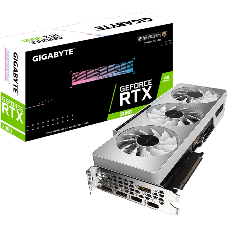 “RTX 3080 10GB Gigabyte Vision Graphics Card – Specifications, Cooling, and Performance Features”