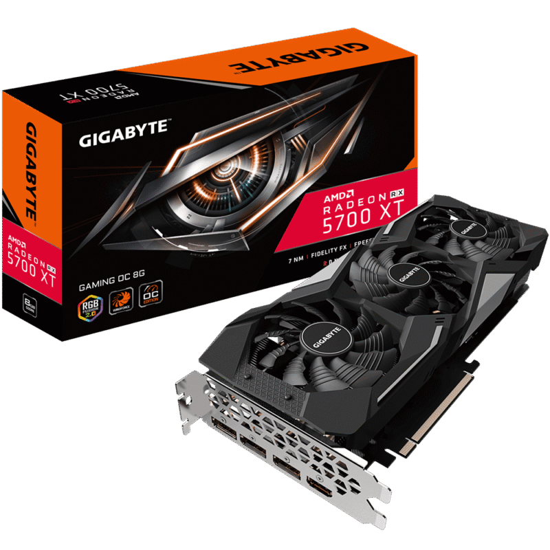 Graphic Card AMD Redeon Rx 5700 xt 8gb ddr6 Gigabyte Gaming oc