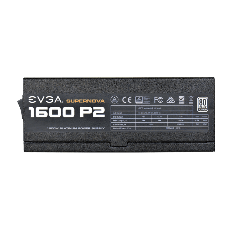 ⁦EVGA SuperNOVA 1600 P2, 80+ PLATINUM 1600W, Fully Modular, EVGA ECO Mode, 10 Year Warranty, Includes FREE Power On Self Tester Power Supply 220-P2-1600-X1⁩ - الصورة ⁦4⁩