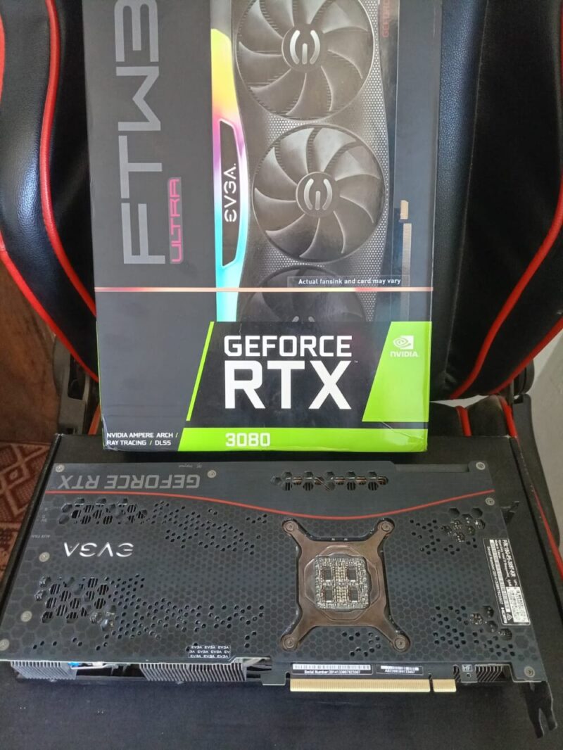 ⁦Graphic Card Nvidia Geforce RTX 3080 10gb ddr6X EVGA FTW3 Ultra⁩ - الصورة ⁦5⁩