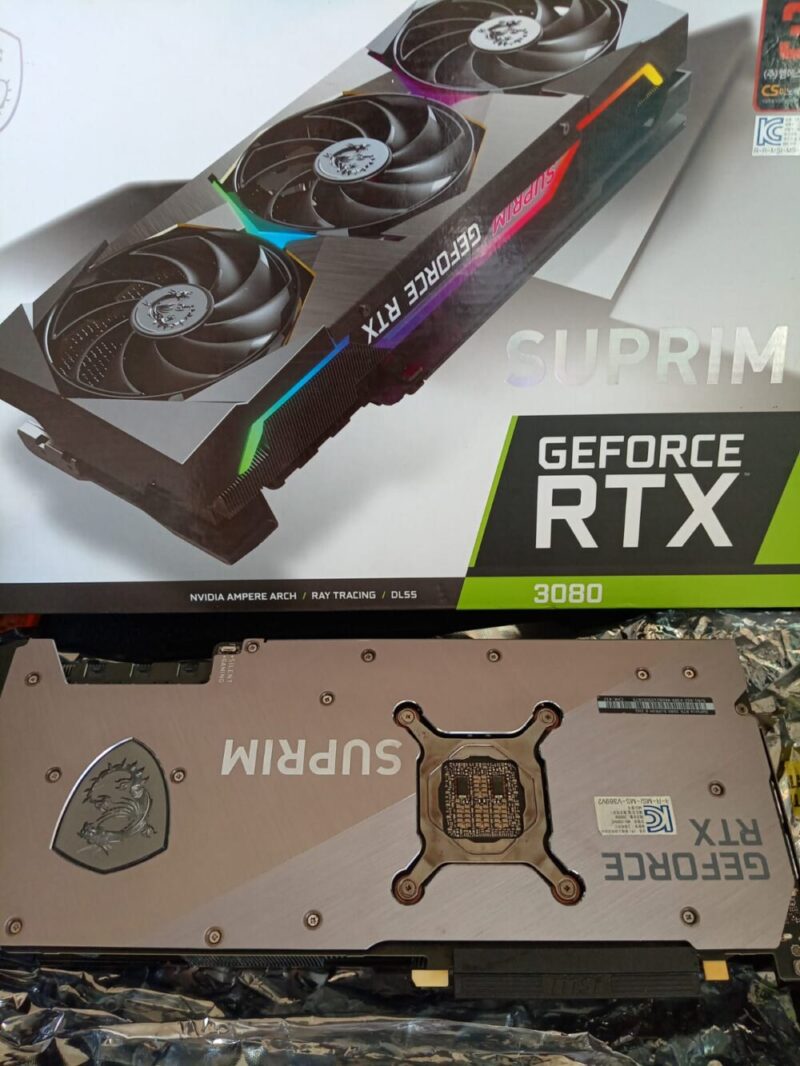 ⁦Graphic Card Nvidia Geforce Rtx 3080 10gb Ddr6X Msi SuprimX⁩ - الصورة ⁦4⁩