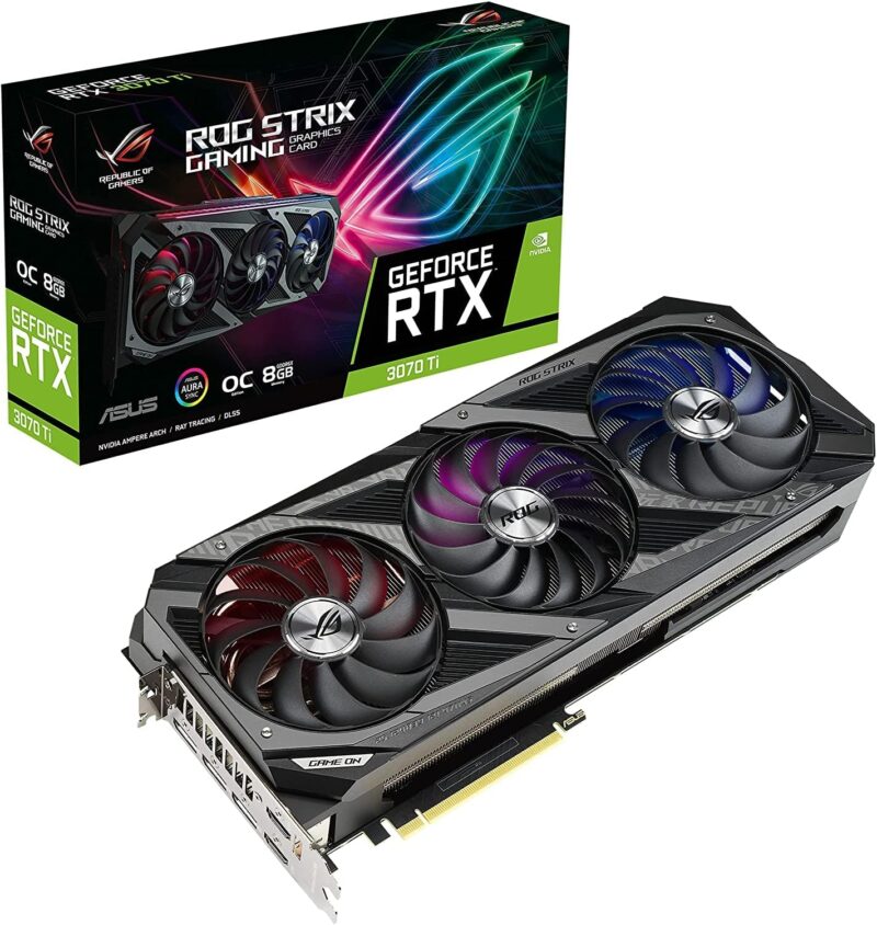 ⁦Graphic Card Nvidia Geforce RTX 3070 Ti 8GB Asus Rog Strix OC Edition⁩ - الصورة ⁦3⁩