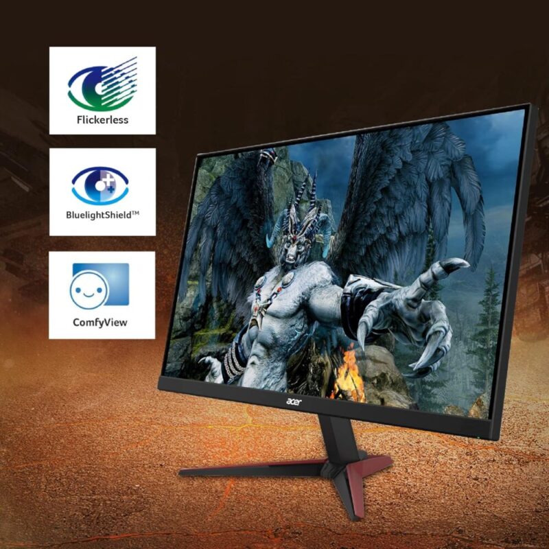 ⁦Acer Nitro VG240YS 23.8 Inch IPS Full HD 1920×1080, Gaming LCD Monitor with LED Backlight / AMD Freesync / 0.5 MS Response time / 165Hz Refresh Rate / Dp, 2xHdmi, Black⁩ - الصورة ⁦4⁩