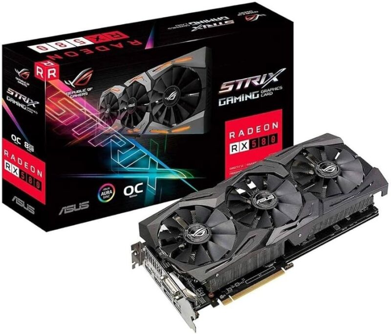 Graphic Card AMD Redeon ASUS ROG Strix Radeon RX 580 OC Edition 8GB GDDR5