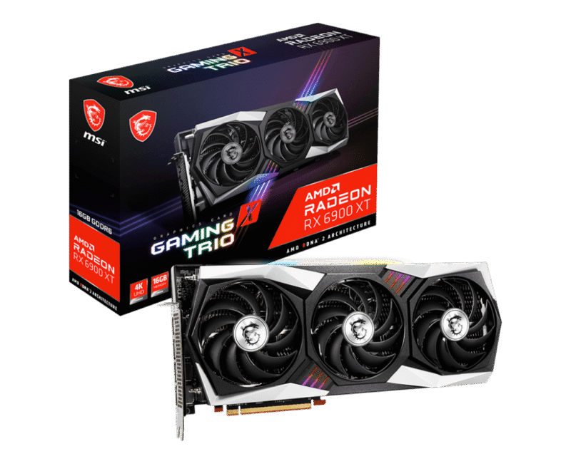 ⁦Graphic Card AMD Redeon Rx 6900 xt 16gb ddr6 Msi Gaming X Trio⁩ - الصورة ⁦2⁩