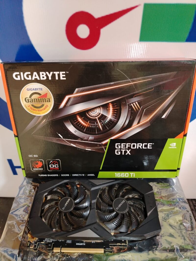 ⁦Graphic Card Nvidia Geforce Gtx 1660 ti Gigabyte oc 6gb ddr6⁩ - الصورة ⁦2⁩