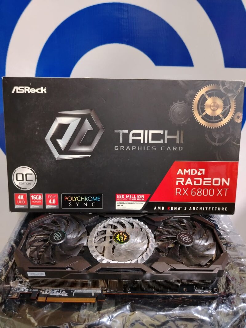 ⁦Graphic Card AMD Redeon Rx 6800 xt 16gb Ddr6 AsRock Taichi OC edition⁩ - الصورة ⁦2⁩