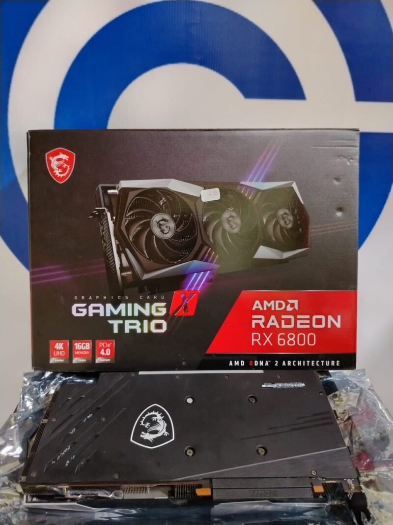 ⁦Graphic Card AMD Redeon Rx 6800 16gb ddr6 Msi Gaming X Trio⁩ - الصورة ⁦2⁩