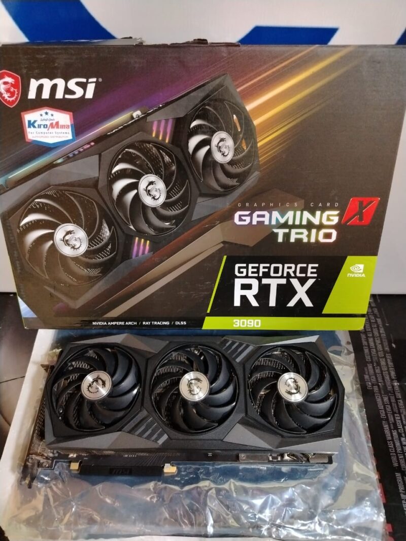 ⁦Graphic Card Nvidia Geforce RTX 3090 24GB Ddr6X MSI Gaming X Trio⁩ - الصورة ⁦4⁩