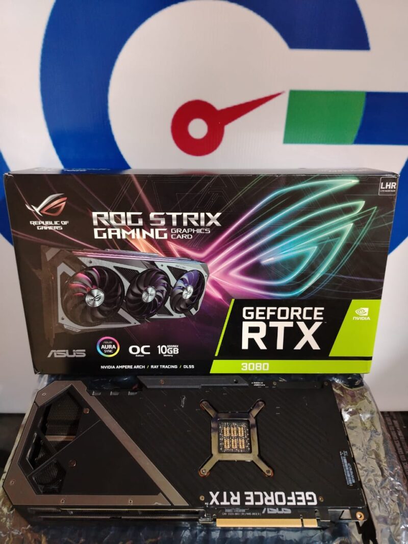 ⁦Graphic Card Nvidia Geforce RTX 3080 10gb ddr6X Asus Rog Strix OC Edition⁩ - الصورة ⁦2⁩