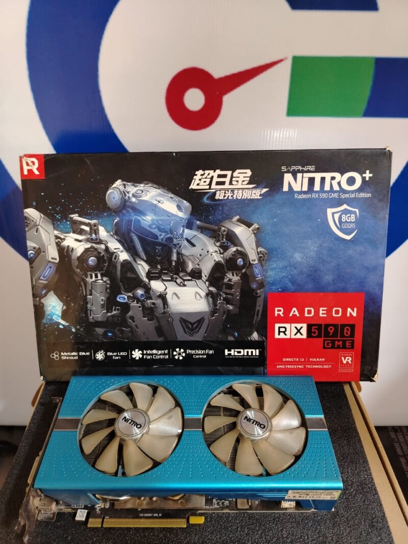 ⁦Graphic Card AMD Redeon Rx 590 8gb Game Sapphire nitro Plus Special edition⁩ - الصورة ⁦3⁩