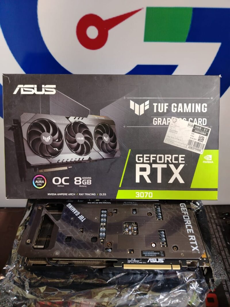 ⁦Graphic Card Nvidia Geforce Rtx 3070 8gb Asus Tuf Gaming oc ddr6⁩ - الصورة ⁦2⁩