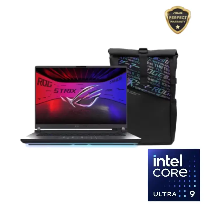 لابتوب العاب أسوس روج ستريكس G16 G615LR-GR132W،انتل كور الترا 9 275HX،رام 32 جيجا، 1 تيرا SSD ، كارت RTX 5070Ti سعة 12 جيجا، شاشة 16 بوصة، 165 هرتز
