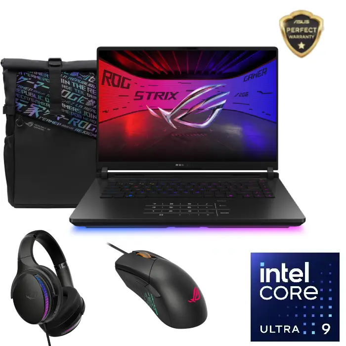 لابتوب الألعاب آسوس روج ستريكس سكار G635LR-AI321W، انتل كور الترا 9 275HX، رام 32 جيجا، 1 تيرا، كارت RTX 5070Ti سعة 12 جيجا، شاشة 16 بوصة، 240 هرتز