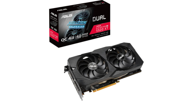 بطاقة جرافيك Rx 5500 XT 8GB Asus Dual – أداء متفوق للألعاب