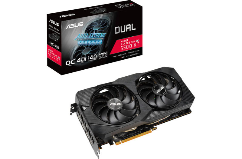 بطاقة جرافيك Rx 5500 XT 8GB Asus Dual – أداء متفوق للألعاب