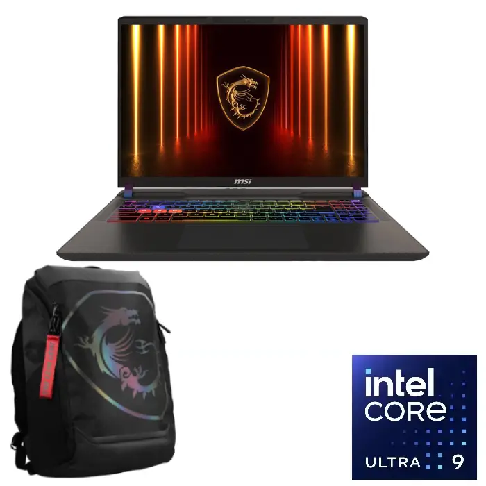 لاب توب MSI Vector 16 HX AI A2XWHG، انتل كور الترا 9 275HX، رام 32 جيجا، 1 تيرا SSD ، كارت RTX 5070Ti سعة 12 جيجا، شاشة 16 بوصة، 240 هرتز، Win11