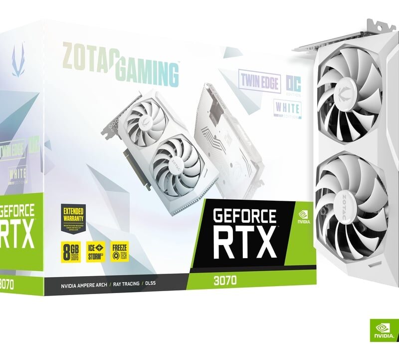 Graphic Card Nvidia Geforce RTX 3070 8GB Zotac Gamiing White ddr6
